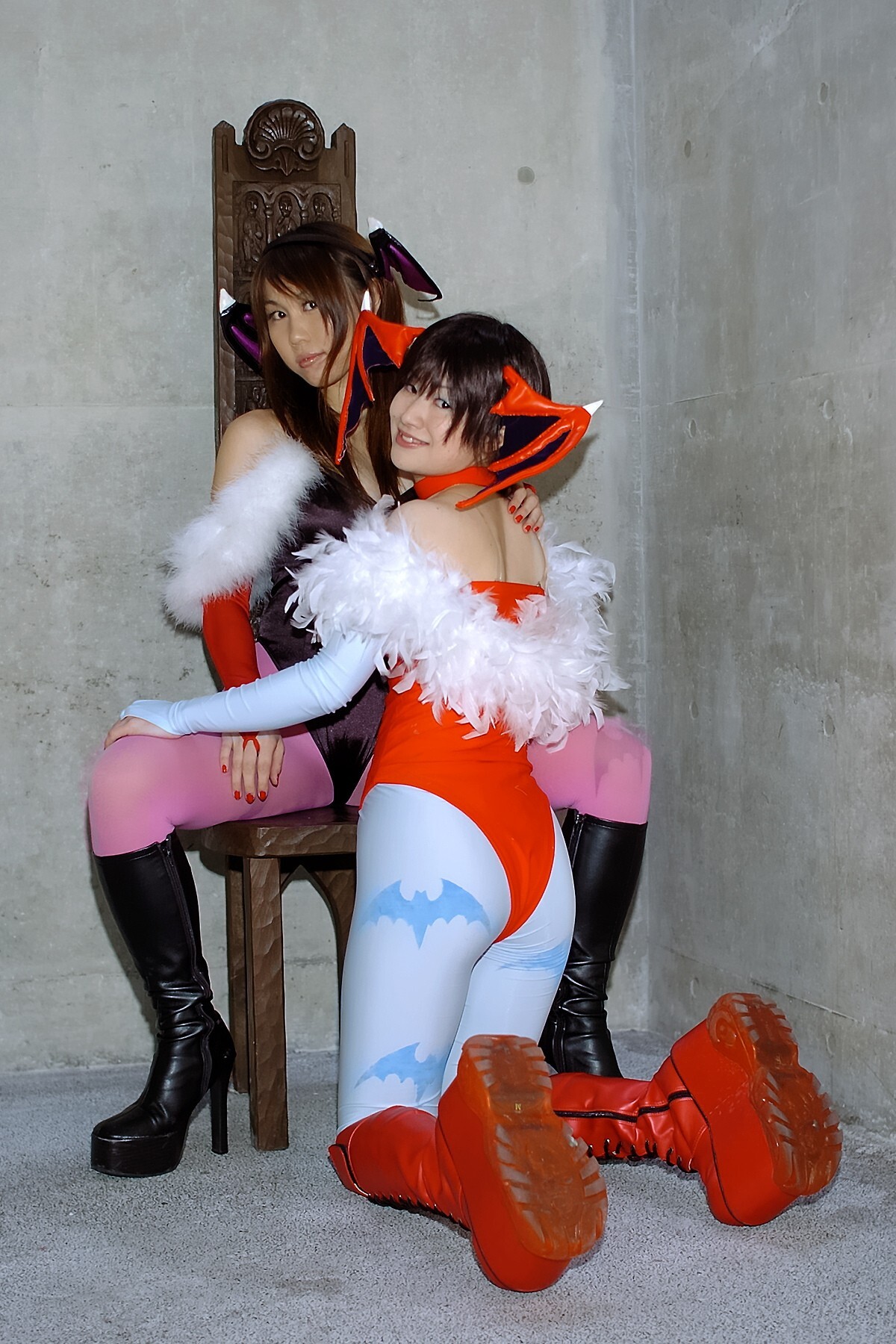 [Cosplay] 2013.04.08 Hot Lilith and Morrigan sexy Cosplay